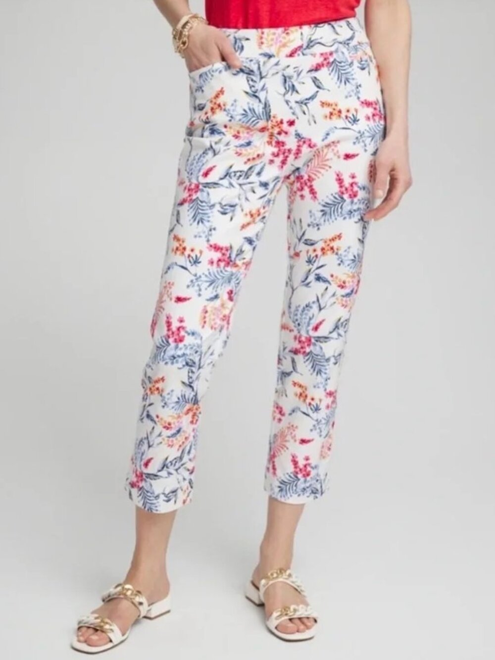 Chico’s So Slimming Brigitte Pants Chico’s 3.5 = Women’s Size 18 Sea Life